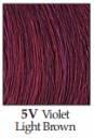 رنگ مو تیوپی 5V قهوه ای بنفش روشن(بادمجانی) آکوارلی