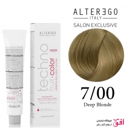 رنگ مو تکنو آلترگو 7.00 بلوند عمیق Alterego Techno  Techno fruit color Deep blonde Hair Color Cream 7.00