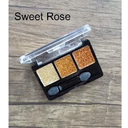 سایه گلیتری سه رنگ sweet rose