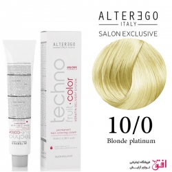 رنگ مو تکنو آلترگو ۱۰.۰ بلوند پلاتینه Alterego Techno  Techno fruit color Platinum blonde Hair Color Cream 10.0