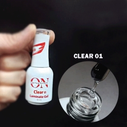 لمینت ژل ON GEL رنگ CLEAR شماره 01 حجم 15 میل