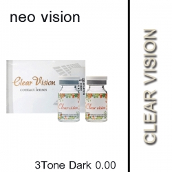 لنز neo vision سه تون آبی عسلی دور دار تیره