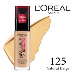 کرم پودر لورال اینفلیبل 32 ساعته LOreal Infallible شماره 125 حجم 30 میل