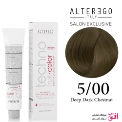 رنگ مو تکنو آلترگو 5.00 بلوطی روشن عمیق Alterego Techno  Techno fruit color Deep light Chestnut Hair Color Cream 5.00