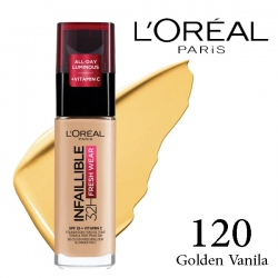 کرم پودر لورال اینفلیبل 32 ساعته LOreal Infallible شماره 120 حجم 30 میل