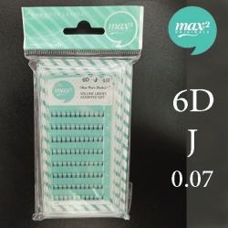 مژه فن شده اکستنشن6D-J-0.07 مکسی تو max2