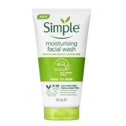 ژل شستشو صورت مدل moisturizing حجم 150میل سیمپل