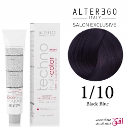 رنگ مو تکنو آلترگو 1.10 پرکلاغی Alterego Techno Techno fruit color Black blue Hair Color Cream