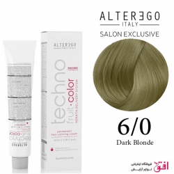 رنگ مو تکنو آلترگو ۶.۰ بلوند تیره Alterego Techno  Techno fruit color Dark blonde Hair Color Cream 6.0