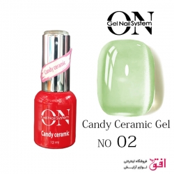 لاک ژل سرامیکی آبنباتی آنژل شماره :02 Ongel Nail System Cndy Ceramic Gel
