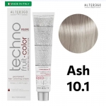 رنگ مو تکنو آلترگو 10.1 بلوند‌ دودی پلاتینه Alterego Techno  Techno fruit color Ash Platinum Blond Hair Color Cream 10.1