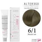 رنگ مو تکنو آلترگو ۶.۱ قهوه ای دودی تیره طبیعی Alterego Techno  Techno fruit color Dark Ash Natural Brown Hair Color Cream 6.1