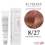 رنگ مو تکنو آلترگو 8.27 بلوند روشن قهوه ای بنفش Alterego Techno Techno fruit color Light Blonde Iris Brown Hair Color Cream 8.27