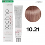 رنگ مو تکنو آلترگو 10.21 بلوند آی ریش دودی عمیق Alterego Techno  Techno fruit color Deep Blond Iris Ash Hair Color Cream 10.21