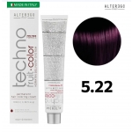 رنگ مو تکنو آلترگو 5.22 بلوطی آی ریش روشن Alterego Techno  Techno fruit color light Chestnut Intense Iris Hair Color Cream 5.22