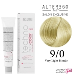 رنگ مو تکنو آلترگو ۹.۰ بلوند خیلی روشن Alterego Techno  Techno fruit color very light blonde Hair Color Cream 9.0