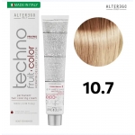 رنگ مو تکنو آلترگو 10.7 بلوند پلاتینه شنی Alterego Techno  Techno fruit color blonde Platinum Sand Hair Color Cream 10.7